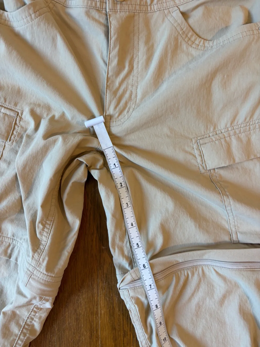REI Khaki Convertible Cargo Pants with Zip-Off Legs